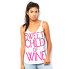 Sweet Child Of Wine Women's Flowy Side Slit Tank