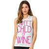 Sweet Child Of Wine Women's Flowy Scoop Muscle Tank