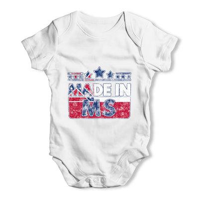 Made In MS Mississippi Baby Grow Bodysuit