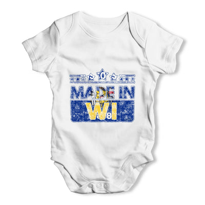 Made In WI Wisconsin Baby Grow Bodysuit