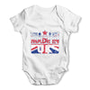 Made In UK United Kingdom Baby Grow Bodysuit