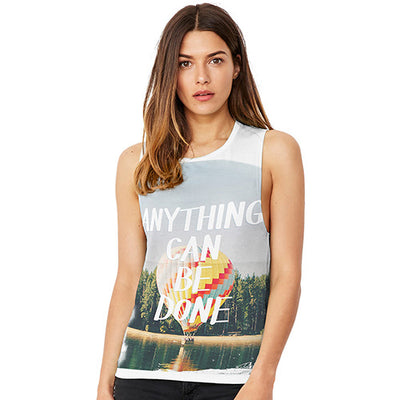 Anything Can Be Done Women's Flowy Scoop Muscle Tank