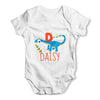 Personalised Dinosaur Letter D Funny One-piece Infant Baby Bodysuits Babygrows Onesie
