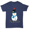 Personalised Cartoon Snowman Boy's T-Shirt