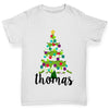 Personalised Cartoon Christmas Tree Boy's T-Shirt