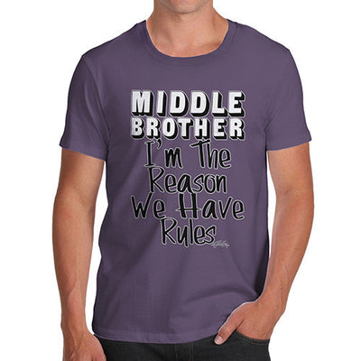 Middle Brother Rules The Reason We Have Rules Men's T-Shirt