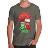 Personalised Merry Christmas Stockings Men's T-Shirt