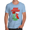 Personalised Merry Christmas Stockings Men's T-Shirt
