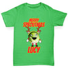 Personalised Merry Sproutmas Antlers Boy's T-Shirt