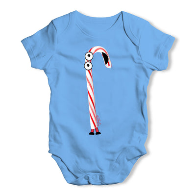 Cartoon Christmas Candy Cane Baby Grow Bodysuit