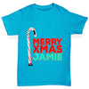 Personalised Cartoon Christmas Candy Cane Girl's T-Shirt 