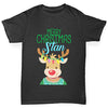 Personalised Christmas Reindeer Sweater Boy's T-Shirt