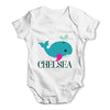 Personalised Cute Whale Baby Unisex Baby Grow Bodysuit