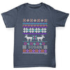 Personalised Moose Ugly Christmas Jumper Boy's T-Shirt