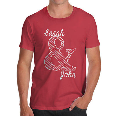 Personalised Valentines Wedding Ampersand Men's T-Shirt
