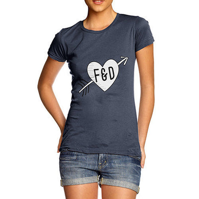 Personalised Cupid Heart Women's T-Shirt