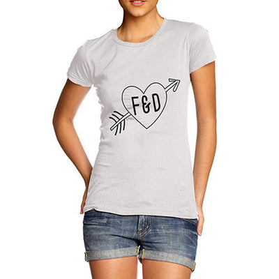 Personalised Cupid Heart Women's T-Shirt