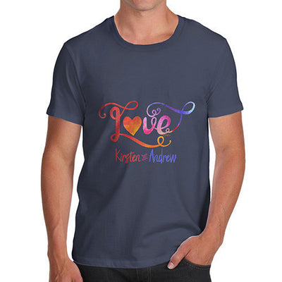 Personalised Tie Dye Love Men's T-Shirt