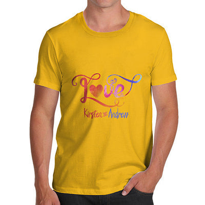 Personalised Tie Dye Love Men's T-Shirt