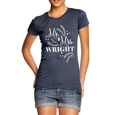Personalised Mr & Mrs Hearts Women's T-Shirt