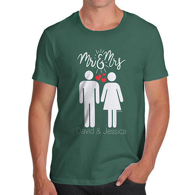 Personalised Mr & Mrs Symbols Men's T-Shirt