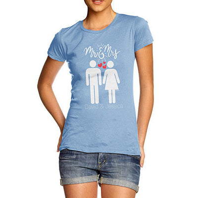 Personalised Mr & Mrs Symbols Women's T-Shirt