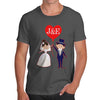 Personalised Wedding Heart Balloon Men's T-Shirt