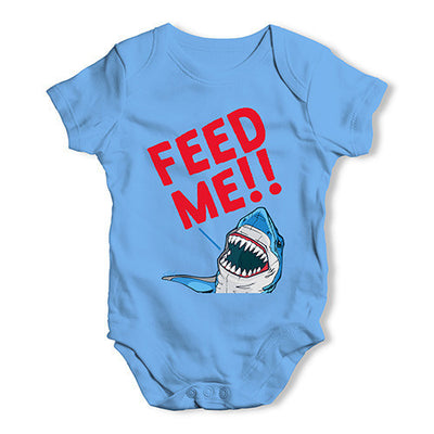 Feed Me Shark Baby Unisex Baby Grow Bodysuit
