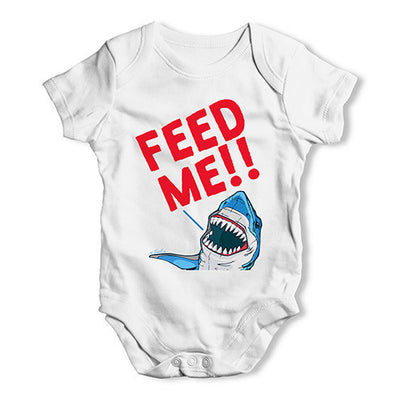 Feed Me Shark Baby Unisex Baby Grow Bodysuit
