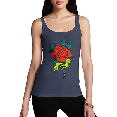 Just Married Rose Tattoo Women's Tank Top