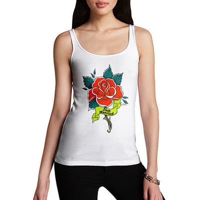Just Married Rose Tattoo Women's Tank Top