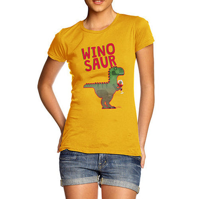 Winosaur Funny Wine Dinosaur Women's T-Shirt
