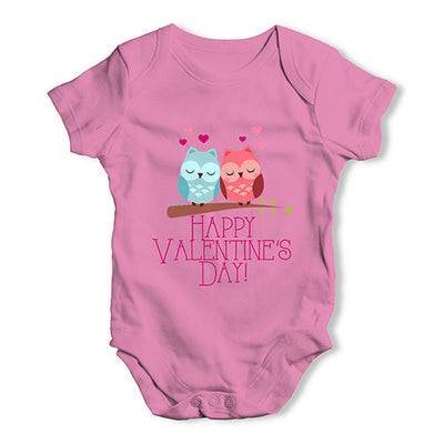 Valentine's Day Owls Baby Unisex Baby Grow Bodysuit