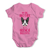 Personalised My Sibling Is A French Bulldog Baby Unisex Baby Grow Bodysuit