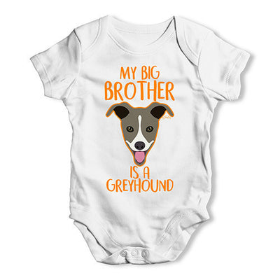 Personalised My Sibling Is A Greyhound Baby Unisex Baby Grow Bodysuit