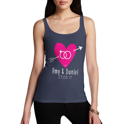 Personalised Couples Name Cupid's Heart Women's Tank Top