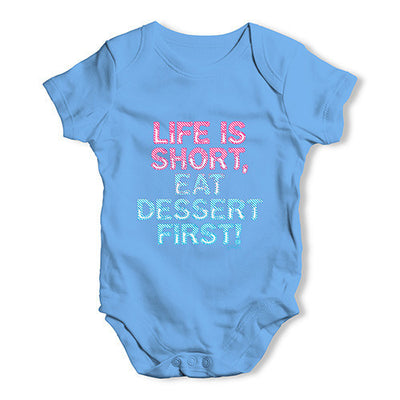 Eat Dessert First Baby Unisex Baby Grow Bodysuit