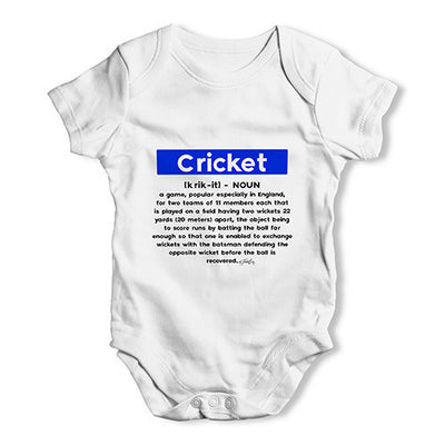 Cricket Definition Baby Unisex Baby Grow Bodysuit