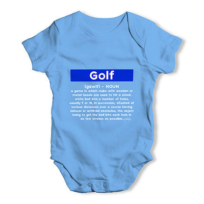 Golf Definition Baby Unisex Baby Grow Bodysuit