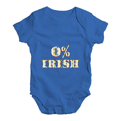0% Irish St Patrick's Day Shamrock Irish Flag Baby Unisex Baby Grow Bodysuit