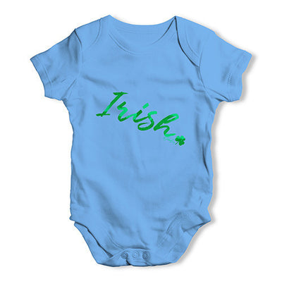 Irish Shamrock Handwriting Baby Unisex Baby Grow Bodysuit