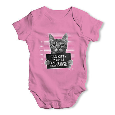 Bad Kitty Mugshot Baby Unisex Baby Grow Bodysuit