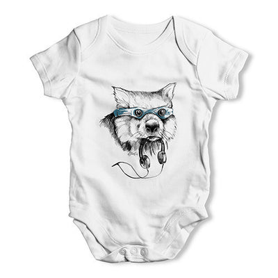 Super Wolf Headphones Baby Unisex Baby Grow Bodysuit