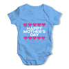 Mother's Day Pixel Hearts Baby Unisex Baby Grow Bodysuit
