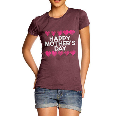 Mother's Day Pixel Hearts Women's T-Shirt