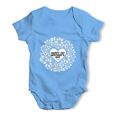 Happy 1st Mother's Day Cutout Baby Unisex Baby Grow Bodysuit
