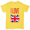 I Love Great Britain Paint Splat Girl's T-Shirt