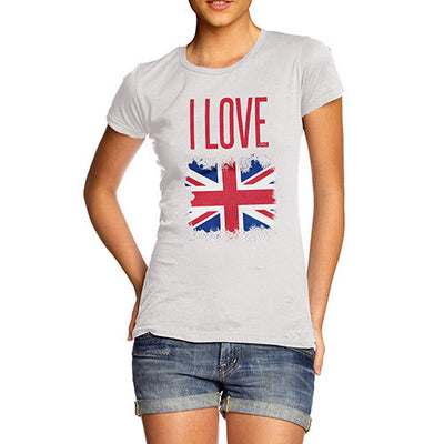 I Love Great Britain Paint Splat Women's T-Shirt
