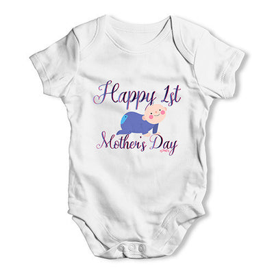 Happy 1st Mother's Day Baby Baby Unisex Baby Grow Bodysuit