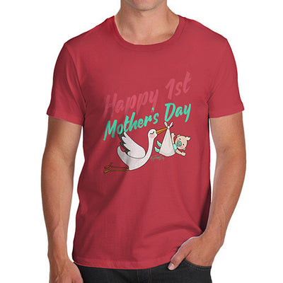 Happy 1st Mother's Day Stork Men's T-Shirt